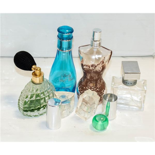 BOX WITH VINTAGE PERFUME BOTTLES