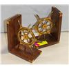 Image 1 : NAUTICAL BRASS WOODEN BOOKENDS