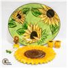 Image 1 : COLLECTION OF SUNFLOWER SERVING ITEMS
