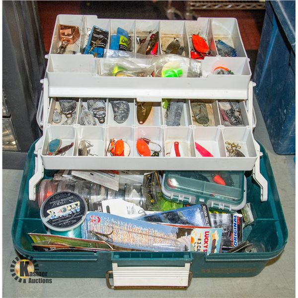 WOOD STREAM FISHING BOX WITH SUPPLIES