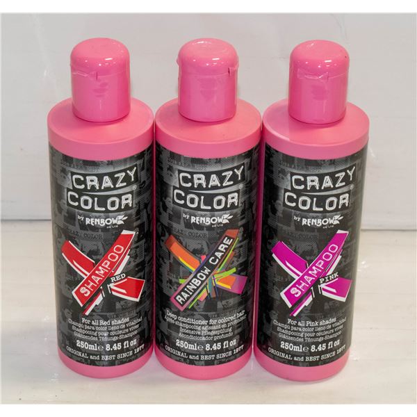 3 BOTTLES 250ML SEMI PERMANENT COLOR SHAMPOO