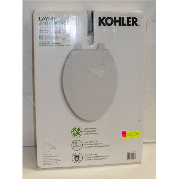 NEW SEALED KOHLER LAYNE SLOW CLOSING ELONGATED