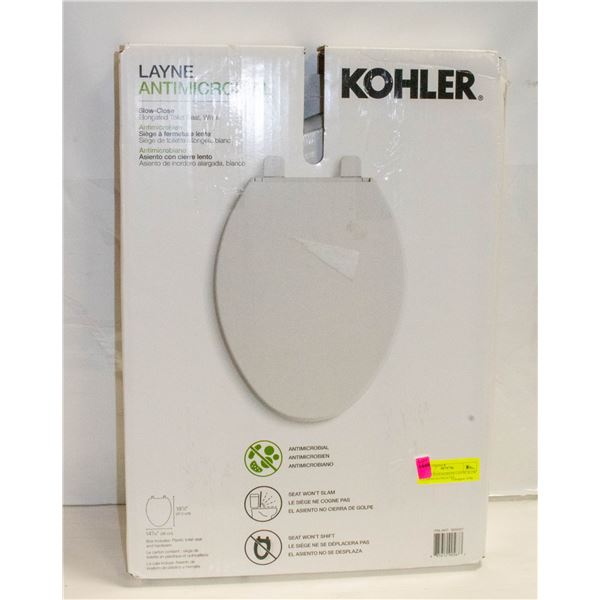 NEW SEALED KOHLER LAYNE SLOW CLOSING ELONGATED