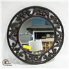 Image 1 : BLACK ROUND MIRROR USED ONLY FOR STAGING  20 1/2”