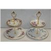 Image 1 : TWO ENGLISH CHINA TIDBIT TRAYS