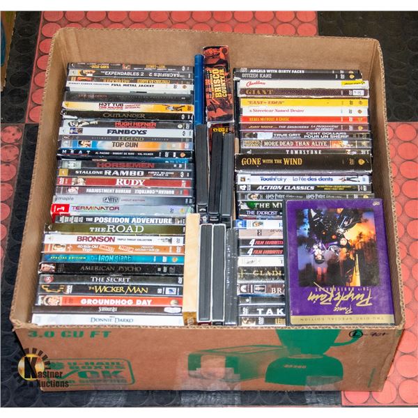 BOX WITH OVER 70 DVD MOVIES INCLUDES PRINCE