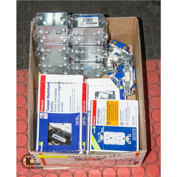 LEVINGTON SWITCHES AND OUTLETS WITH DEVICE BOXES