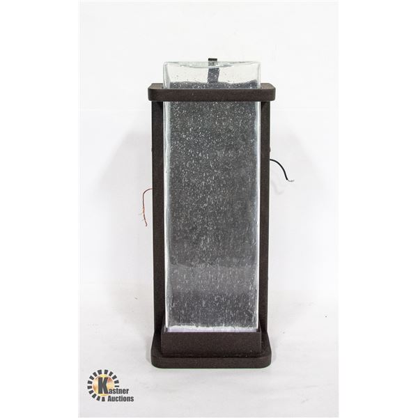 INTERTEX LIGHT FIXTURE METAL/GLASS 16.5" X 6.5" X