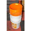 Image 1 : HOME DEPOT BUCKET PLASTIC 5PC