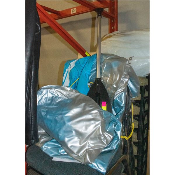 INTEX INFLATABLE 2 PERSON BOAT,1 OAR