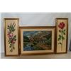 Image 1 : 3 PC VINTAGE NEEDLE POINT PICTURES (FRAMED)