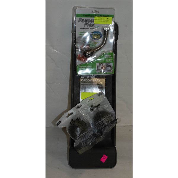 NEW WATERPROOF EXTENDABLE BATH CADDY TRAY WITH NEW