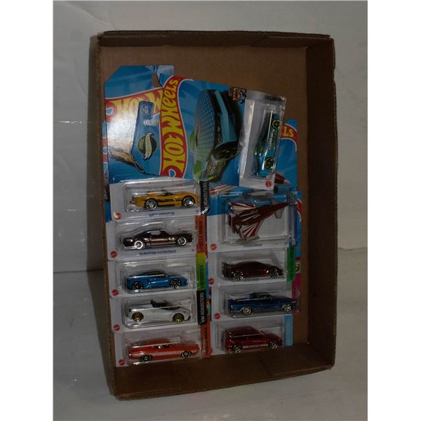 FLAT OF 10 NEW ASSORTED HOT WHEELS