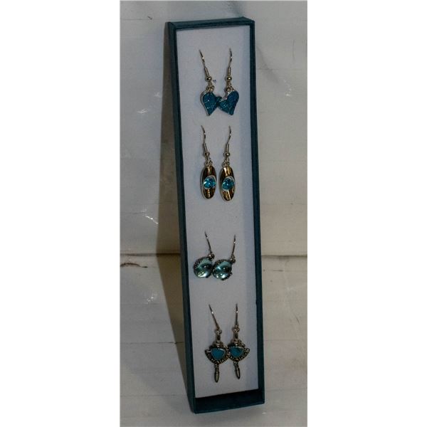 4 NEW PAIRS OF EARRINGS STAINLESS STEEL