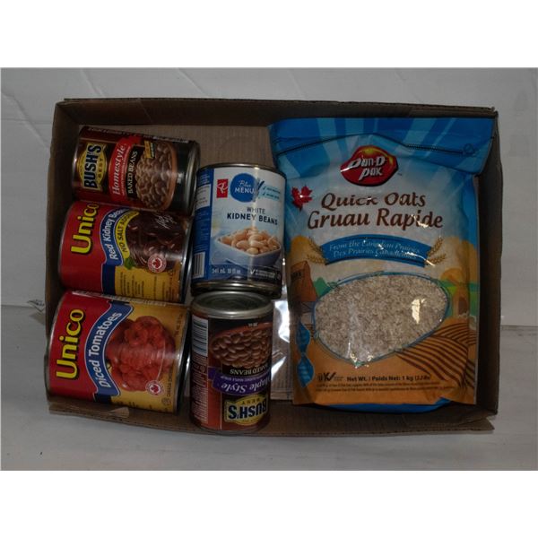 FLAT OF NEW SEALED NON-PERISHABLE FOOD PRODUCTS
