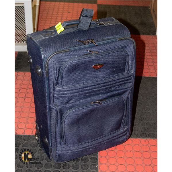 BUXTON DARK BLUE CARRY-ON LUGGAGE - TWO