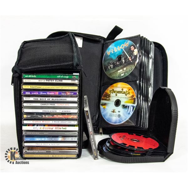 BOX WITH 2 MUSIC CD CONTAINERS WITH A TOTAL