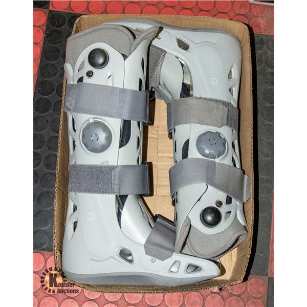 TWO AIRCAST FOOT/ANKLE FIRST AID CASTS