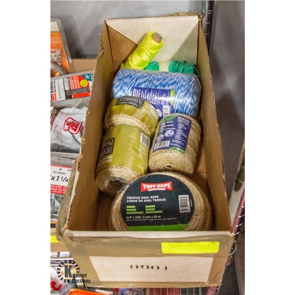 ROPE AND TWINE ROLLS ASSORTED 7 PCS