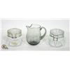Image 1 : GLASS PITCHER & JARS