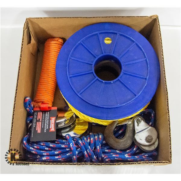 ROPE AND PULLEYS ASSORTED