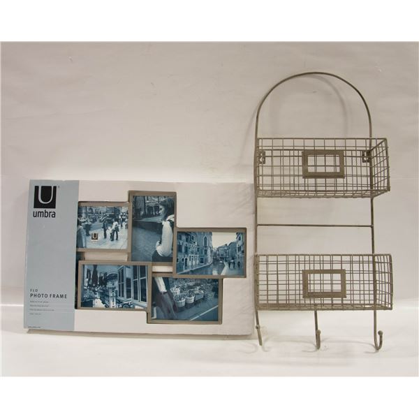 UMBRA 6 PICTURE SILVER MATTE FRAME -BRAND NEW