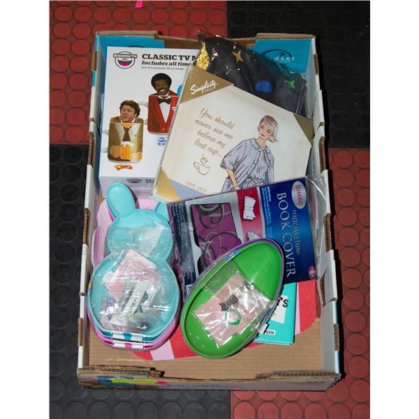 FLAT OF NEW DECOR, BOOKS, JEWELRY & MORE