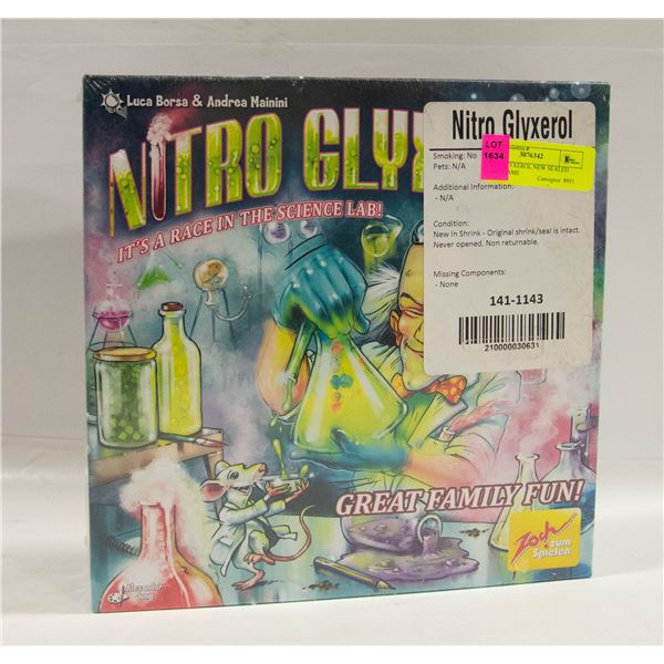 NITROGLYXEROL NEW SEALED BOARDGAME