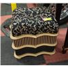 Image 1 : ORNATE BLACK AND GOLD TONE STOOL