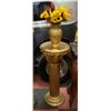 Image 1 : GOLD TONE PEDESTAL PLANT STAND