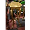 Image 1 : GOLD TONE PEDESTAL PLANT STAND