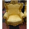 Image 2 : PAIR OF GOLD TONE SITTING ROOM CHAIRS