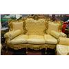 Image 1 : GOLD TONE SITTING ROOM 3 SEAT SOFA