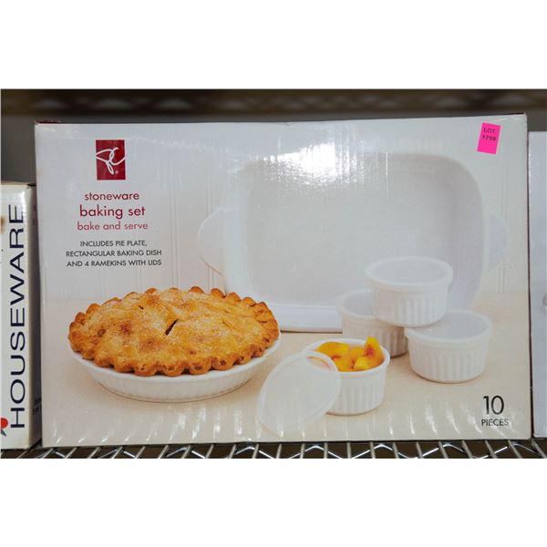 PC STONEWARE BAKEWARE SET 10PCS