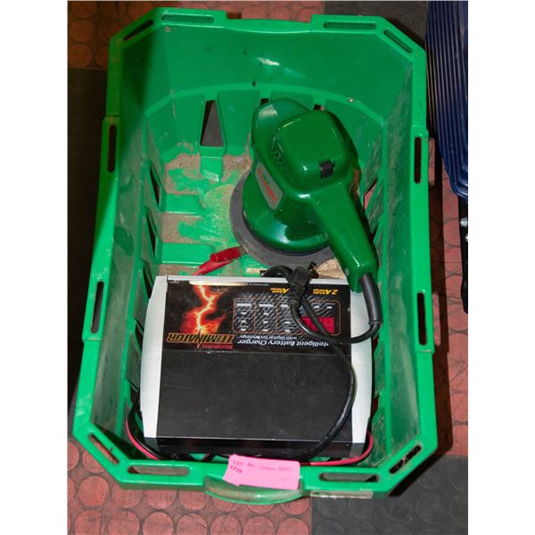 TOTE WITH TURTLKE WAX BUFFER AND MOTOMASTER