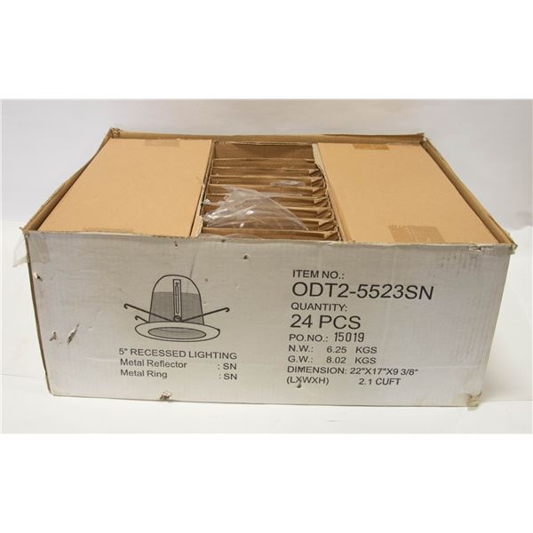 CASE OF 24 RECESSED LIGHTS 5 INCH SIZE