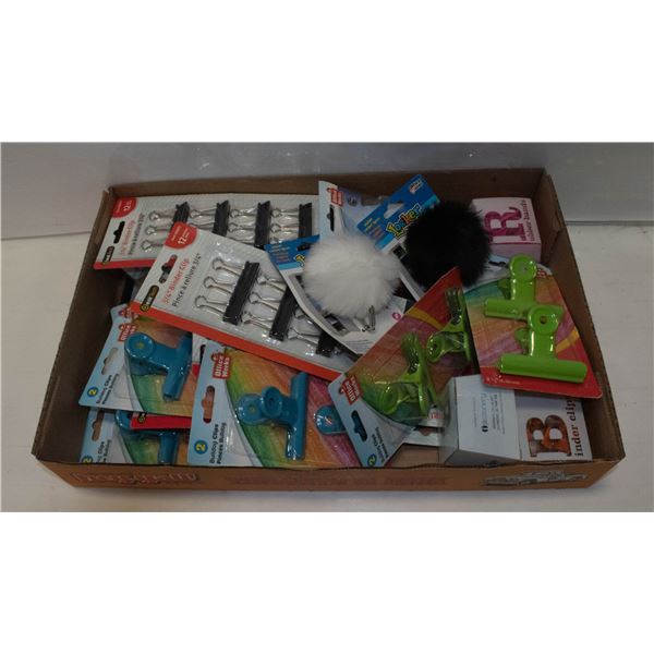 FLAT OF STATIONARY BINDER CLIPS