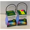 Image 1 : 2 COLOR CHANGING LED CITRONELLA CANDLES 20+ HRS