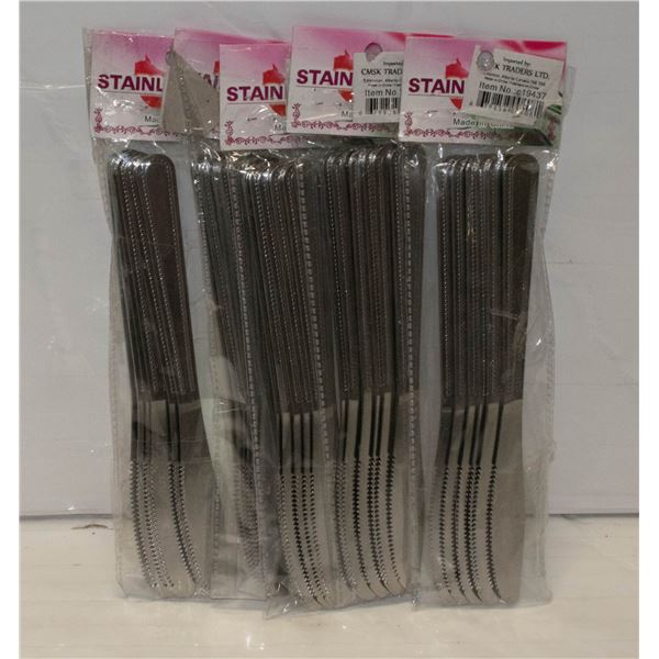 BUNDLE OF 30 STAINLESS STEEL TABLE KNIFES