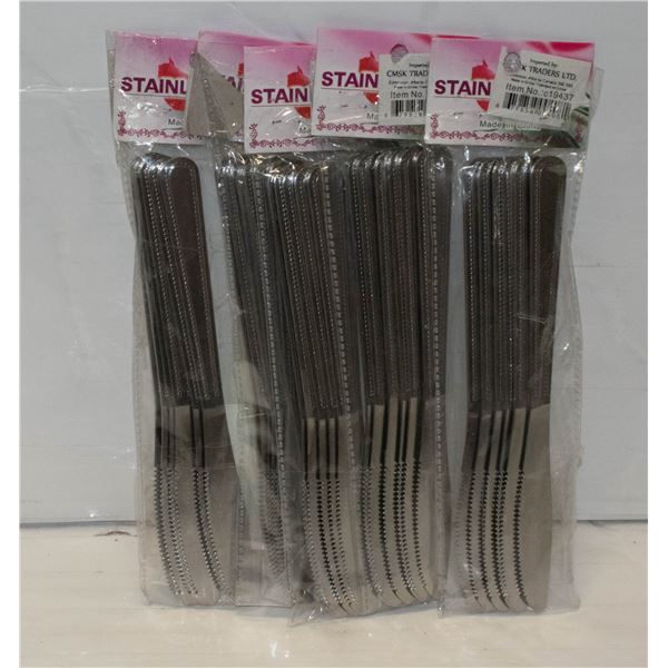 BUNDLE OF 30 STAINLESS STEEL TABLE KNIFES