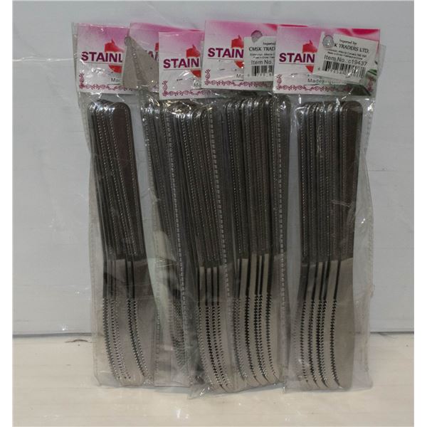 BUNDLE OF 30 STAINLESS STEEL TABLE KNIFES