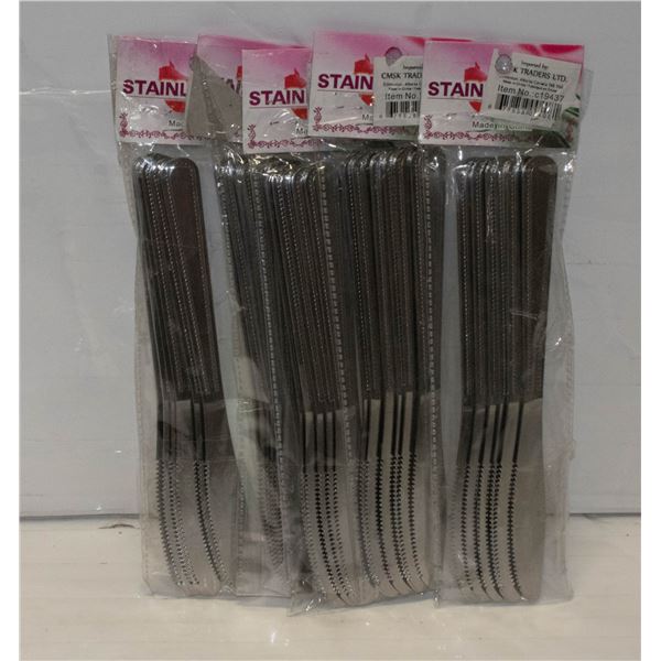BUNDLE OF 30 STAINLESS STEEL TABLE KNIFES