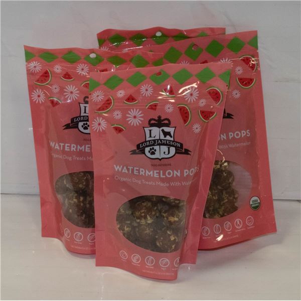 4 PKS ORGANIS DOG TREATS WATER MELON POPS BB