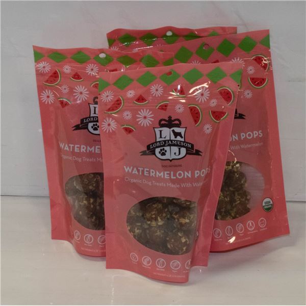 4 PKS ORGANIS DOG TREATS WATER MELON POPS BB