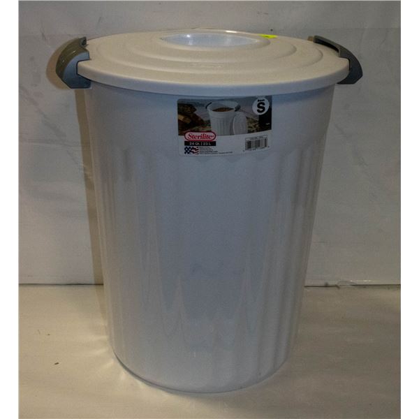 STERILITE 24 QT UTILITY GARBAGE CAN WHITE