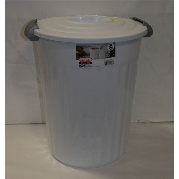 STERILITE 24 QT UTILITY GARBAGE CAN WHITE