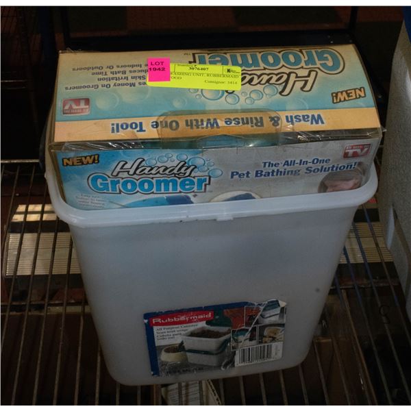 PET WASHING UNIT, RUBBERMAID PET FOOD