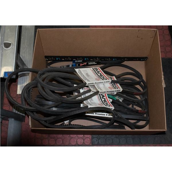 BOX OF NEW BRANDO V BELTS - ASSORTED