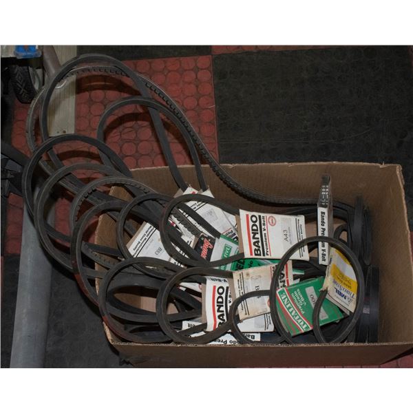 BOX OF NEW BRANDO V BELTS - ASSORTED