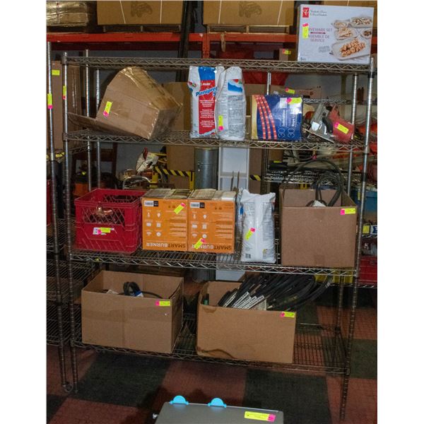 STATIONARY STEEL RACK SHELVES